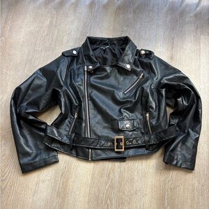 Fashion Nova Show Stopper crop Moto Jacket